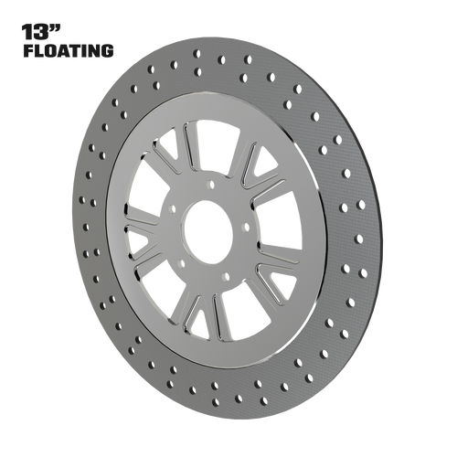 Hot Rod 13" floating rotor in polished Hot Rod 13" floating rotor in polished