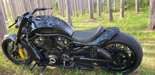 Super Street with Dimples matching rotor on motorcycle wheel