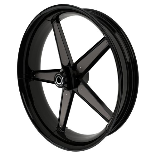 GT1 Bulldog Fat Tire Black Wheels with Black Aluminum Insert