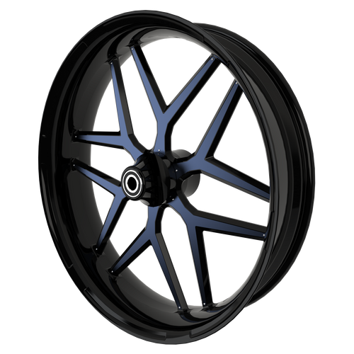 GT3 Bulldog Fat Tire Black Wheels with Color Aluminum Insert