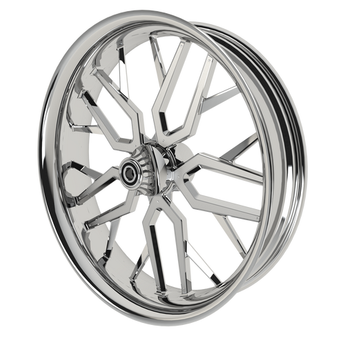 GT4 Bulldog Fat Tire Chrome Wheels with Chrome Aluminum Insert