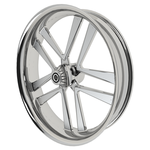 GT5 Bulldog Fat Tire Chrome Wheels with Chrome Aluminum Insert