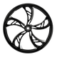 Hennessy Harley Softail | Dyna | Sportster Black Double Cut Wheels