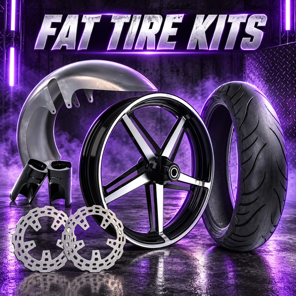 Shop our Harley Fat Front Tire Kits