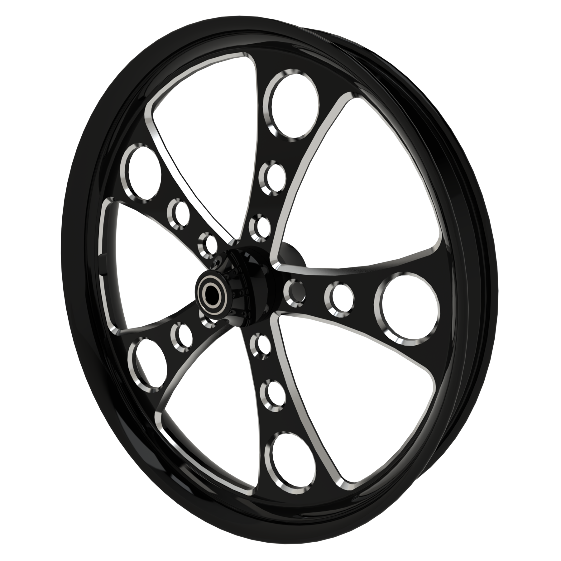 Simply Sinister Harley Touring Black Double Cut Wheels - SMT Wheels
