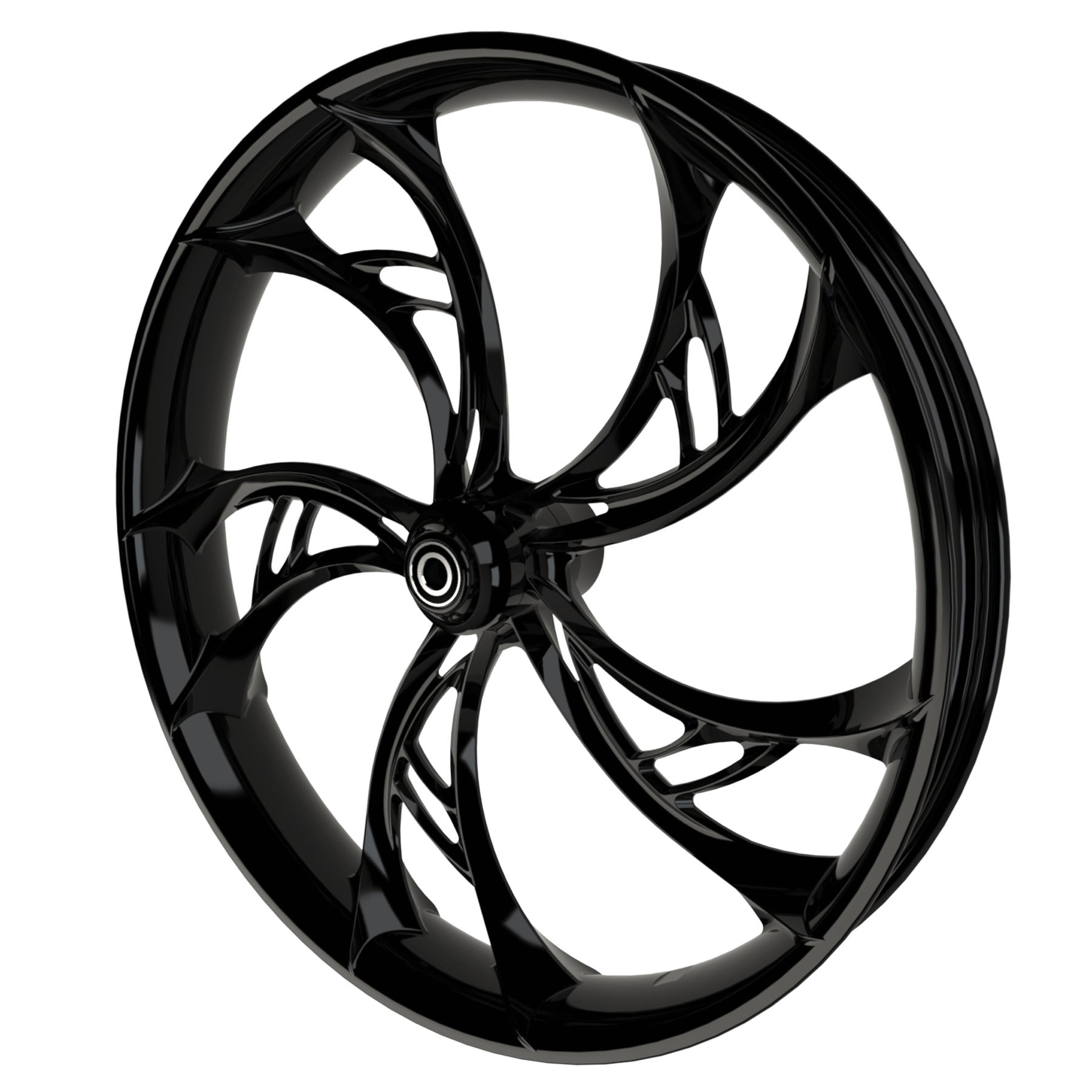 26 Inch Hennessy 3D Black Harley Wheel - SMT Wheels