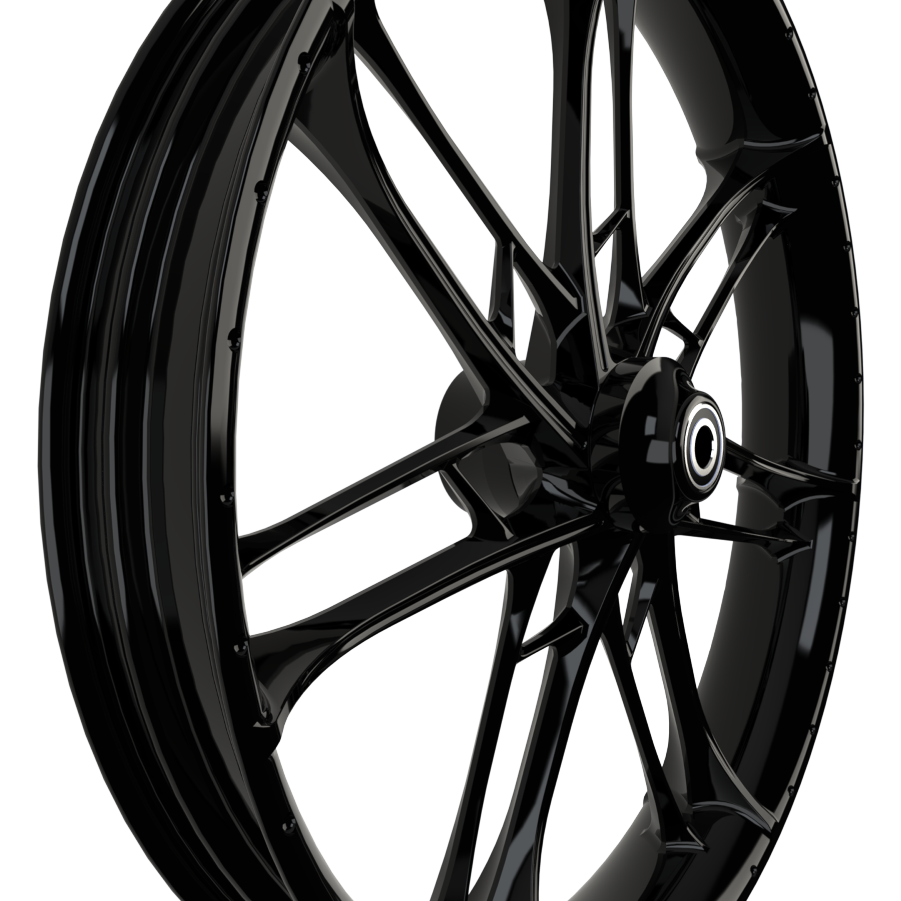32 Inch Gran Sport 3D Black Harley Wheel - SMT Wheels