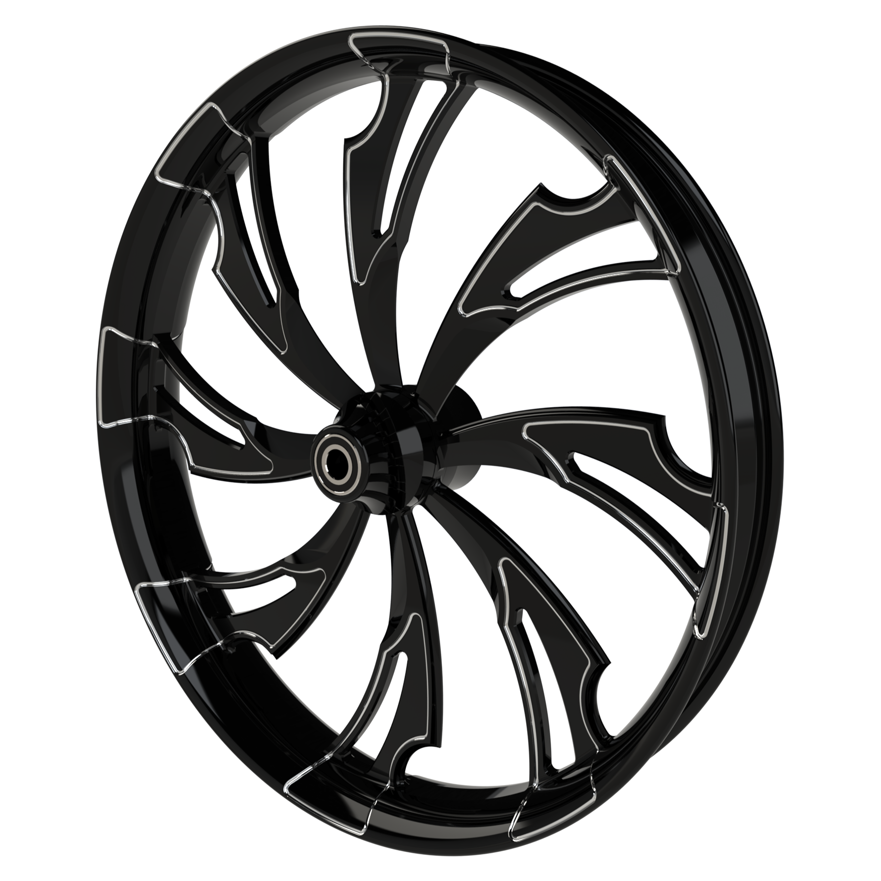 Guinzu Harley V-Rod Black Double Cut Wheels - SMT Wheels