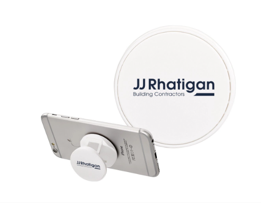 Brace phone stand with grip