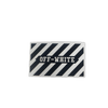 Off White Square Sticker