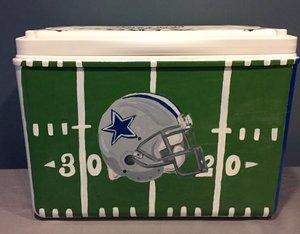 nfl football logo cooler