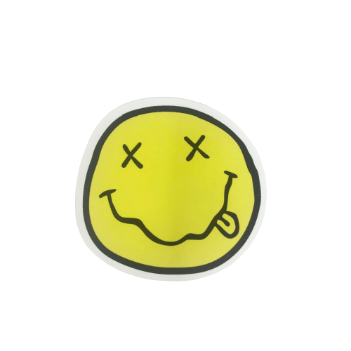 Smiley Face with Pumpkin Eyes Sticker - Sticker Shuttle