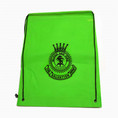 Drawstring lime green backpack w/Crest