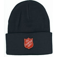 Hat Knit Navy with Shield