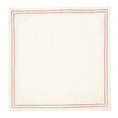 Napkins white w/red  Bangladesh pk of 2