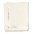 Tablecloth white w/dusty green  Bangladesh