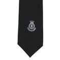 Clip-on Navy Blue Tie with White Crest