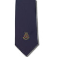 Clip-on Navy Blue Tie with Crest