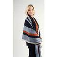 Striped Fringe Blanket Scarf - Bangladesh