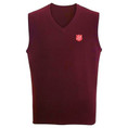 Unisex burgudy vest with Shield 