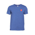 Heather-Royal T-shirt with Red Shield