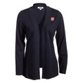 Navy Blue Cardigan With Red Shield Embroidery