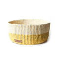 Sisal Basket - Natural with Yellow Bottom