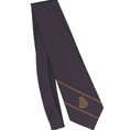 Navy Blue Tie With Crest and Bars