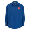 Men's Long Sleeve Royal Blue Shirt With Shield Embroidery