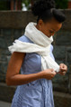 Handloom Scarf White Crosses