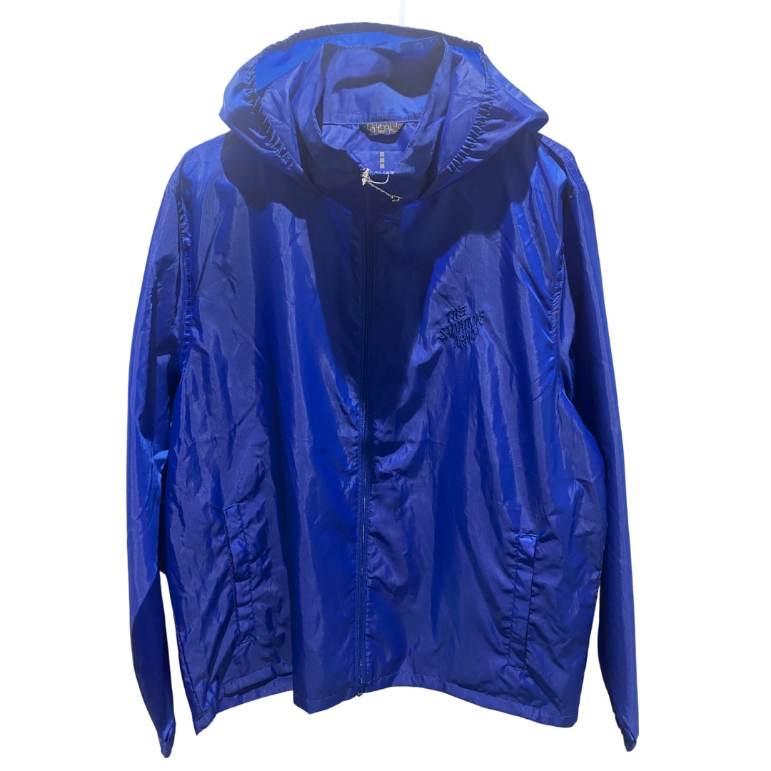Ladies Royal Blue Rain Jacket with The Salvation Army
