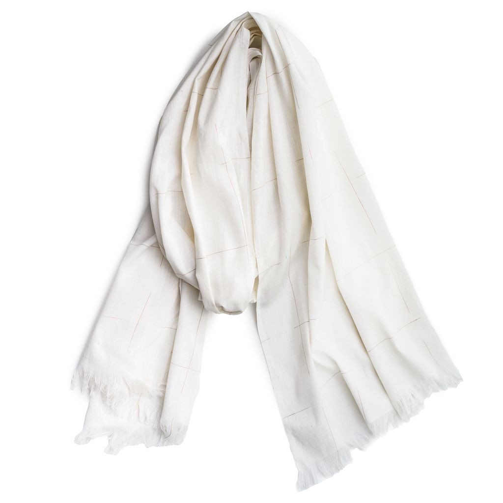Handloom Scarf White Crosses - The Salvation Army Trade Central