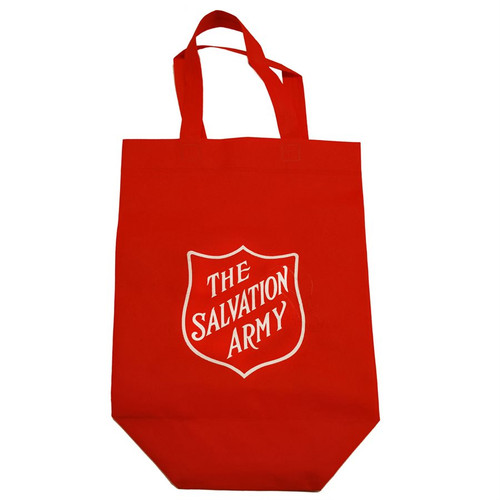 Red Tote Bag With Shield