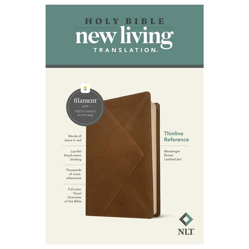 NLT Thinline Reference Bible, Filament Enabled - Brown