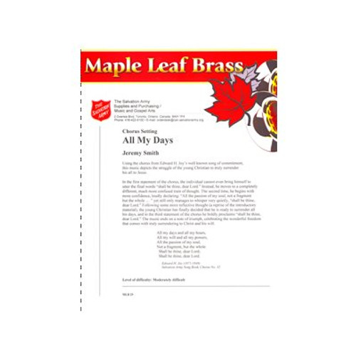 Maple Leaf Brass #25 -  All My Days