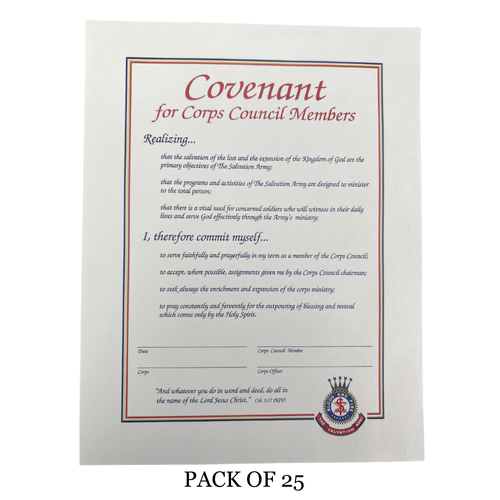 COVENANT FOR CORPS COUNCIL MBR