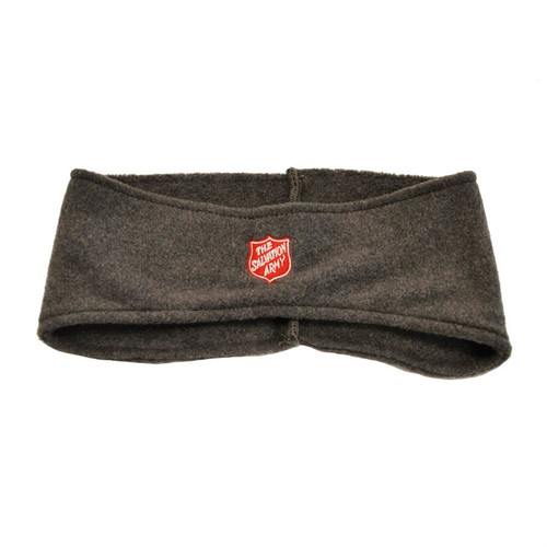 Fleece Headband Charcoal w/Shield