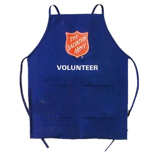 Blue Volunteer Apron With Shield