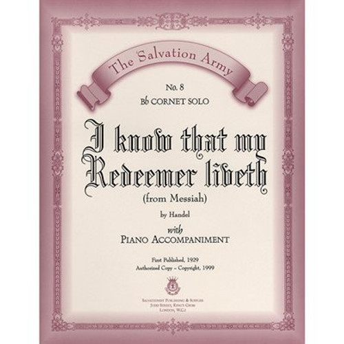 Classic Series #8 - I Know My Redeemer Liveth  - Solo For Bb Cornet