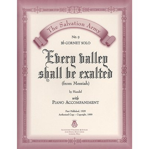 Classic Series #9 - Every Valley Shall be Exalted  - Solo For Bb Cornet