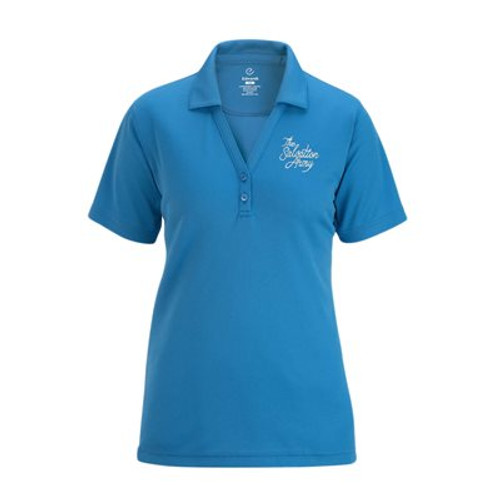 Ladies Marina Blue Polo Shirt With The Salvation Army Embroidery