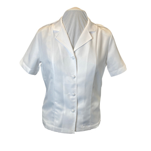 Ladies open collar untucked blouse