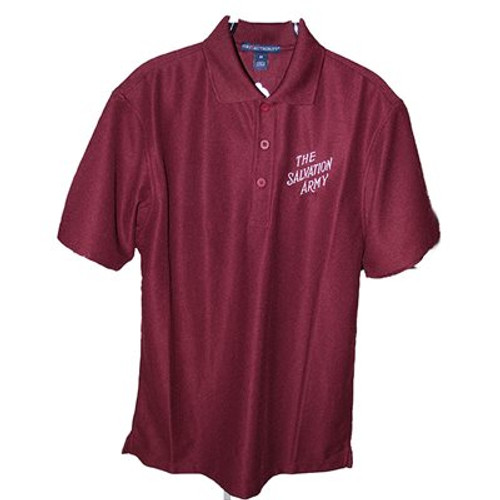Polo Maroon with The Salvation Army Mens 