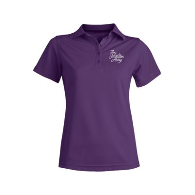 Ladies Purple Polo With Embroidered The Salvation Army - The