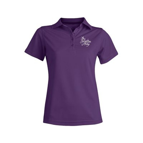 Ladies Purple Polo With Embroidered The Salvation Army