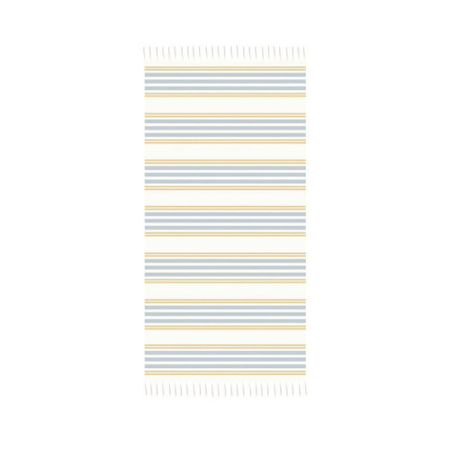 Handloom large towel blue/yellow Bangladesh