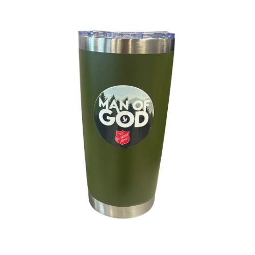 Tumbler Hunter Green Man of God 20oz