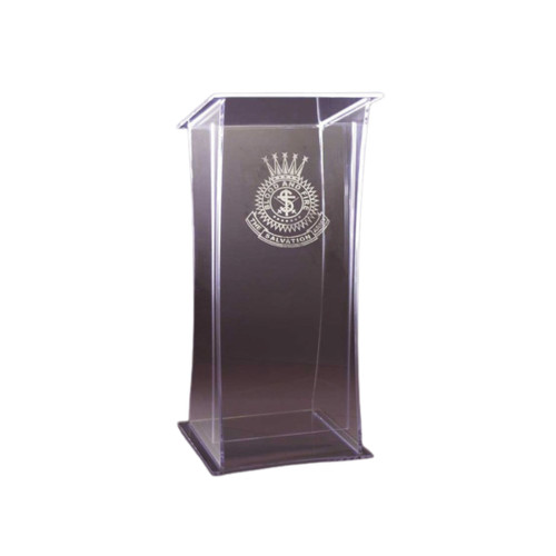 Woerner SA3305W Acrylic Lectern with wooden top