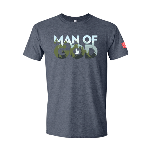 Heather Navy Man of God T-shirt