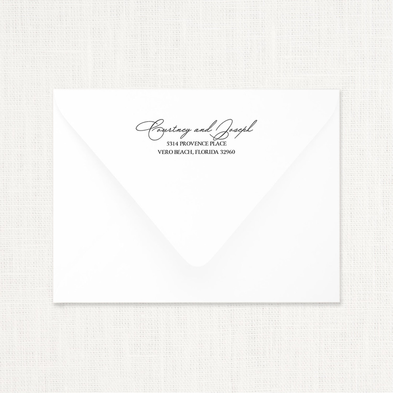 Return Address Black Ink Printed A9 Euro Flap Envelopes